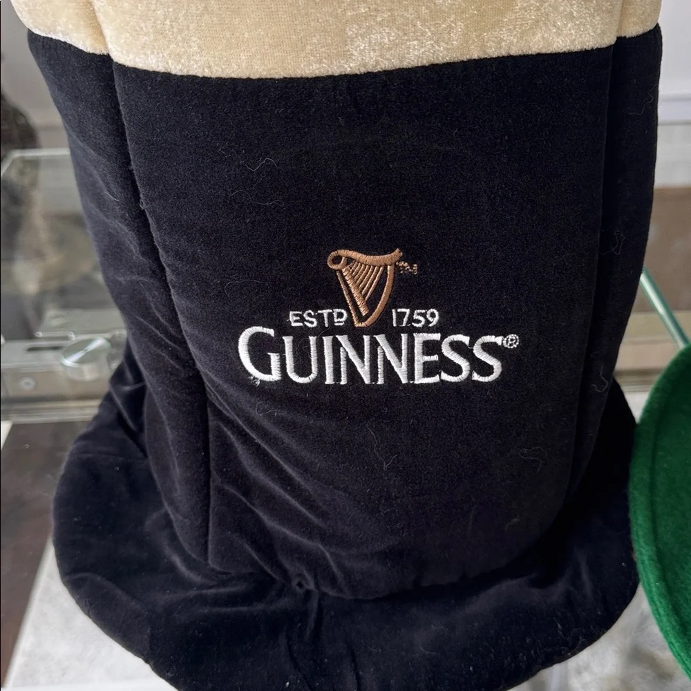 Guinness Black and Cream High Top Novelty Hat/ Murphy’s Green Striped Unisex